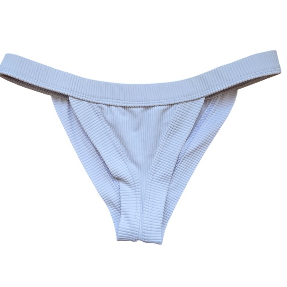 Frankie's Bikinis Other - Frankie's Bikinis Sz M Purple Lavender Cole Ribbed Mid Rise Cheeky Swim Bottoms